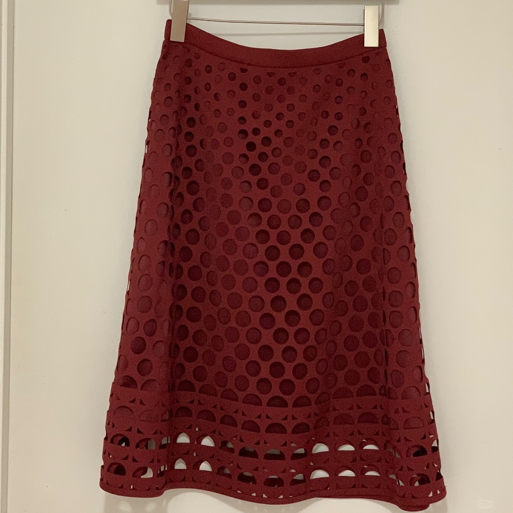 J.Crew Perforated eyelet A-line skirt - NEW